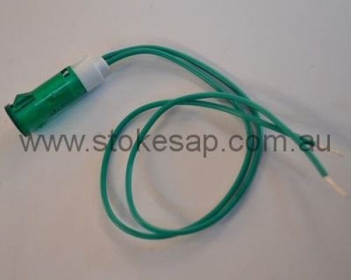 10MM GREEN INDICATOR 200MM FLYLEADS